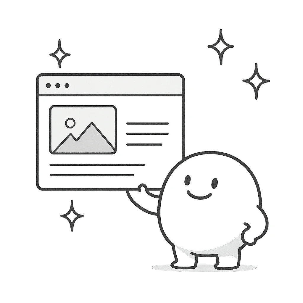Happy mascot holding a clean polished document